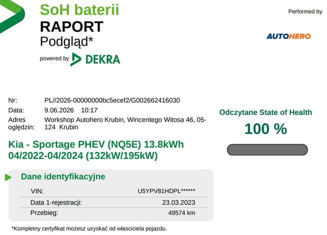 Kia Sportage PHEV full LED 4x4 automat navi panorama klima auto kamery