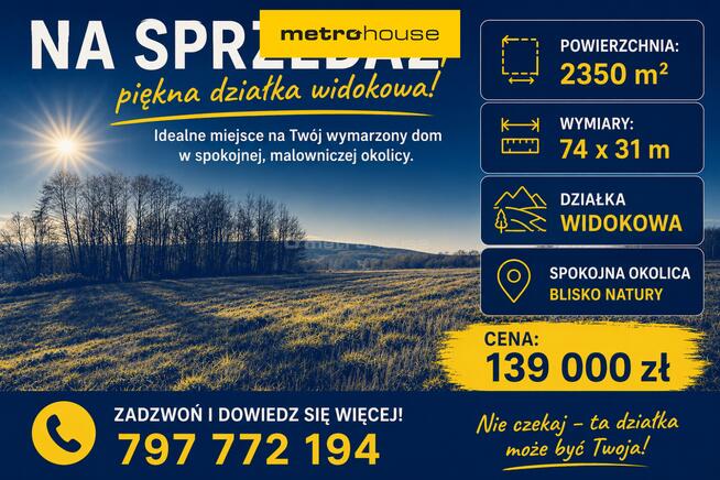 Działka z Warunkami Zabudowy w Jedliczu