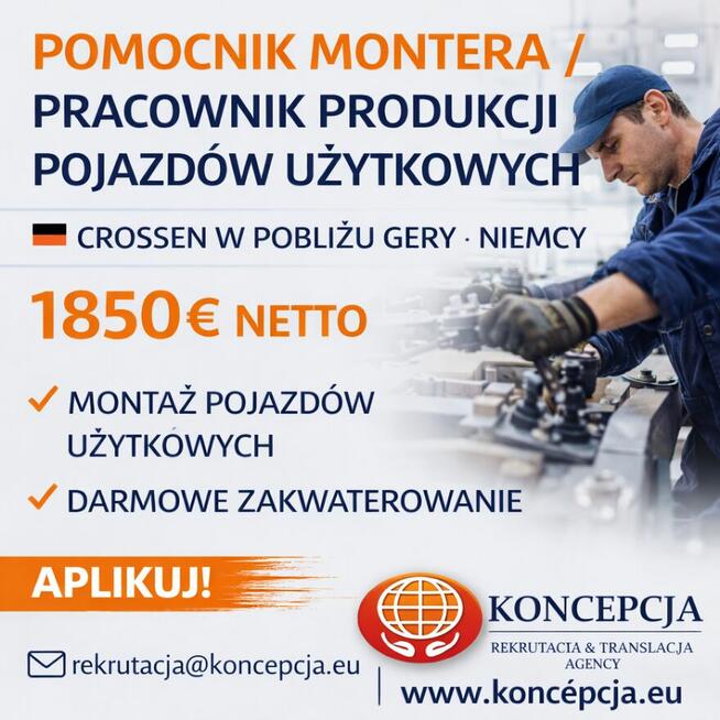 Pracownik produkcji/pomocnik produkcji montażu - (SS-PR-DE)