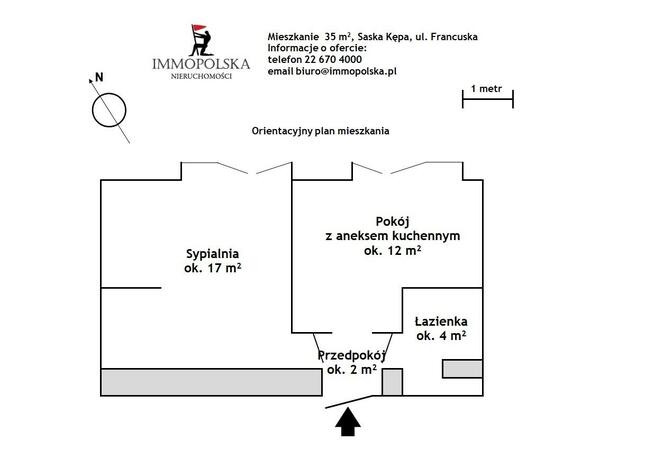 Mieszkanie Warszawa Praga Południe, Saska Kępa, Francuska