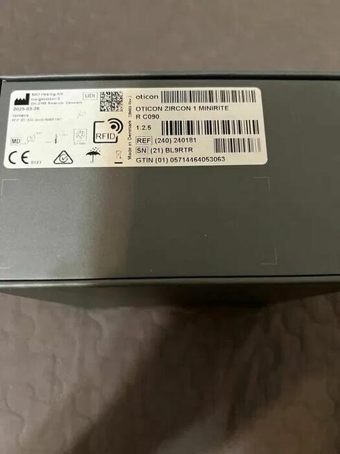 OTICON ZIRCON 1 miniRITE R – nowy, komplet, stan idealny, gw