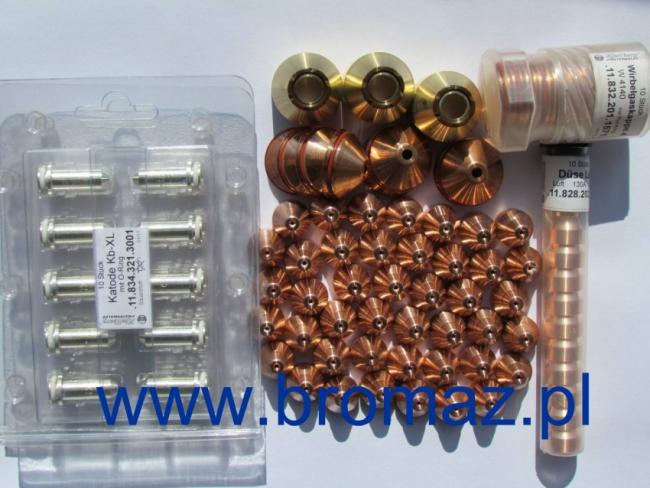 Przecinarki plazmowe, części Kjellberg, Cebora, Hypertherm