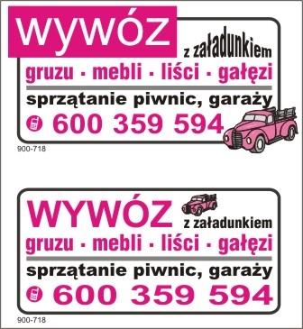 Wywóz gruzu w workach/ worki / workowanego Tanio Warszawa
