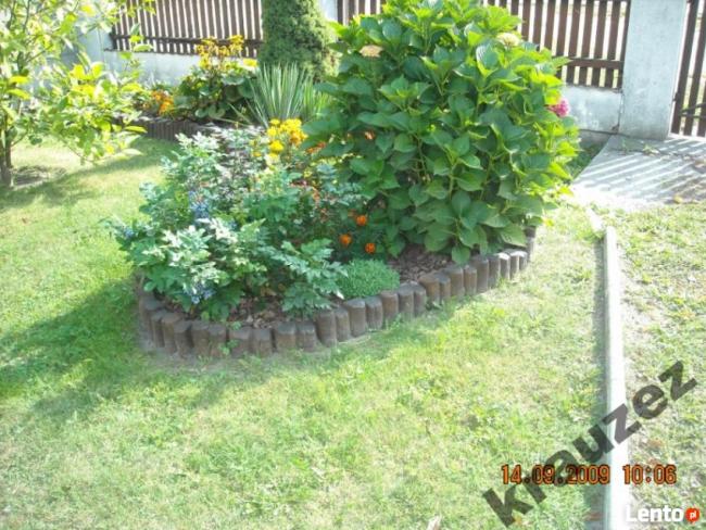 palisada betonowa , paliki , skalniak