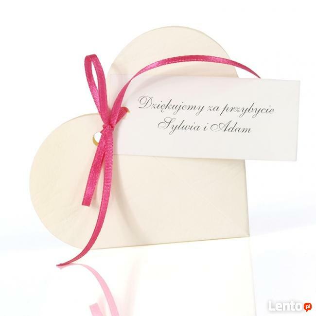 serduszko winietka wizytówka bilecik na stół, wesele, ślub