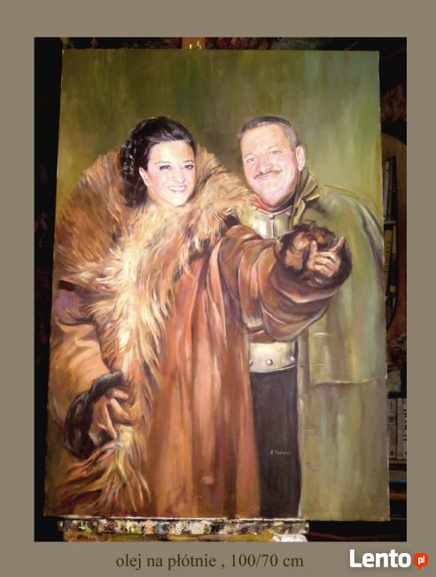 Portrety olejne ze zdjecia na zamówienie