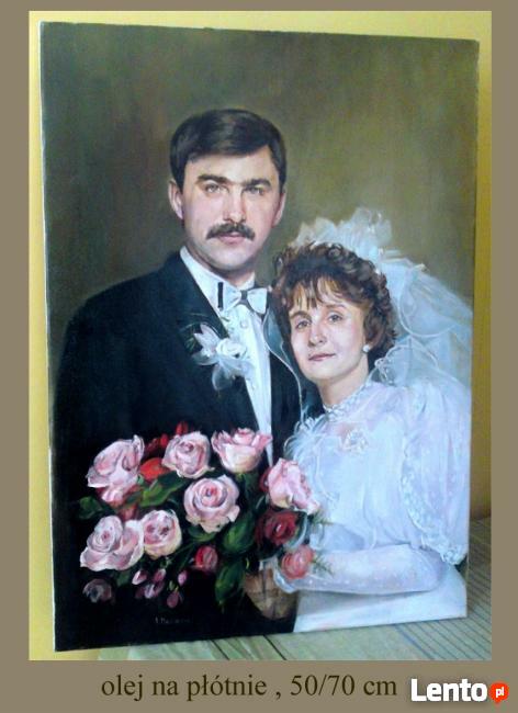 Portrety olejne ze zdjecia na zamówienie