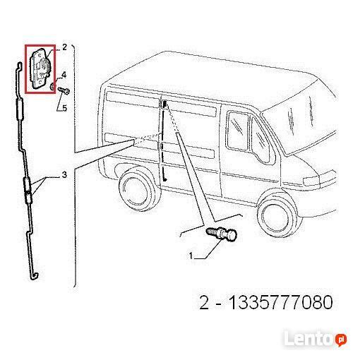 górny zamek drzwi bocznych przesuwnych tył FIAT DUCATO 94-06