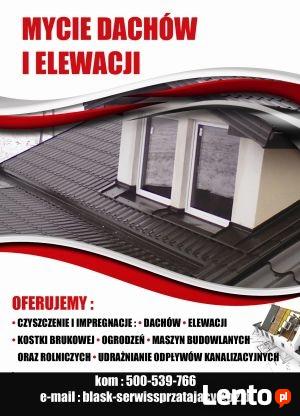 MYCIE DACHÓW ELEWACJI KOSTKI BRUKOWEJ OGRODZEŃ