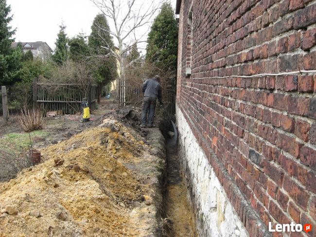 ODWODNIENIA DRENAŻ HYDROIZOLACJE OSUSZANIE BUDYNKÓW INIEKCJA