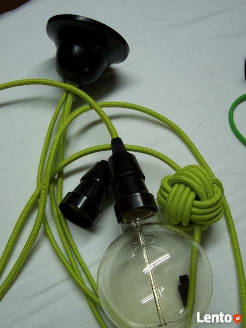 Kolorowe kable w oplocie tekstylnym