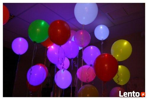Balony z helem, skrzynia z balonami, pompowanie, balony led