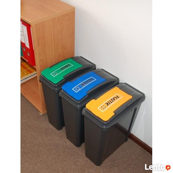Zestaw 3 koszy do segregacji śmieci do biura , domu, urzędu