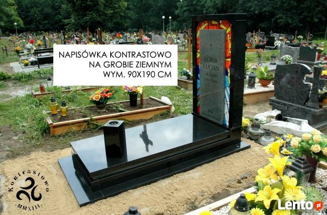 TABLICA NAPISOWA z witrażem, napisówka i witraż KONTRASTOWO