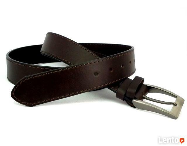 PASEK MĘSKI SKÓRZANY PRZESZYWANY KOLORY 4CM NOWOŚĆ
