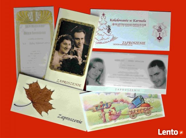 Zaproszenia, zawiadomienia ślubne i na wszelkie inne okazje