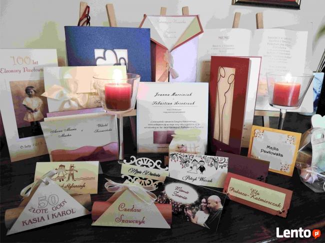 Zaproszenia, zawiadomienia ślubne i na wszelkie inne okazje