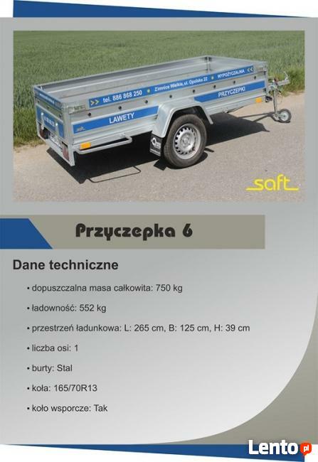 Wypożyczalnia przyczepek i lawet, usługi transportowe