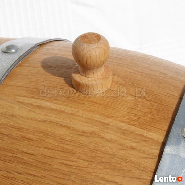 Beczka dębowa 5 litrów kran drewno - Idealna na stół