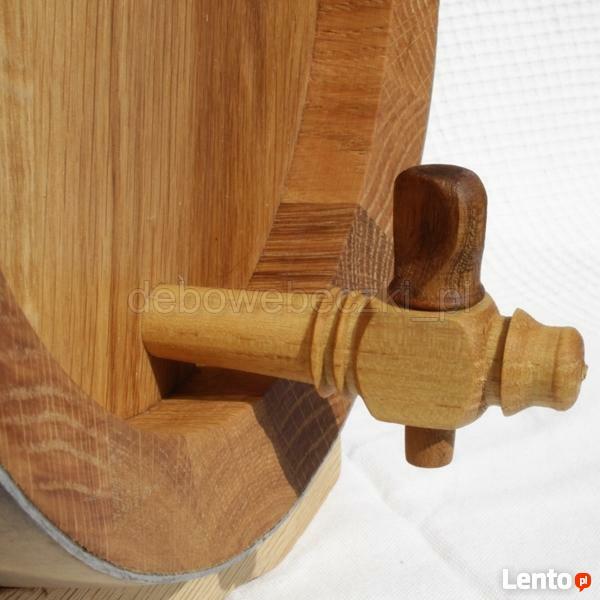 Beczka debowa 3 L ekologiczna z drewnianym kranem