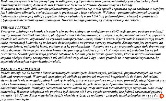 SIDING sprzedaż - montaż