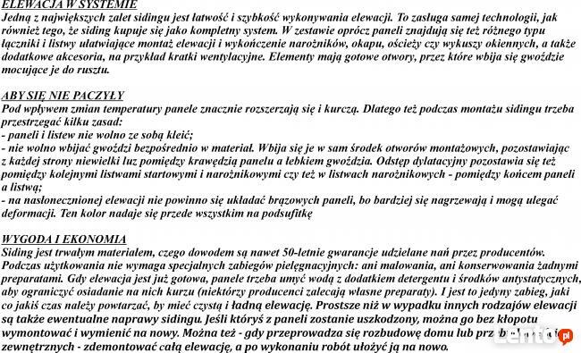 SIDING sprzedaż - montaż