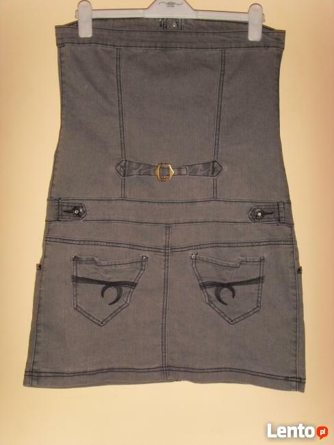 SUKIENKA JEANSOWA BEZ RAMIĄCZEK „OKEY” =WROCŁAW=
