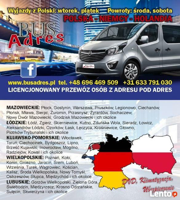 przewozy osób do Holandii z Warszawy