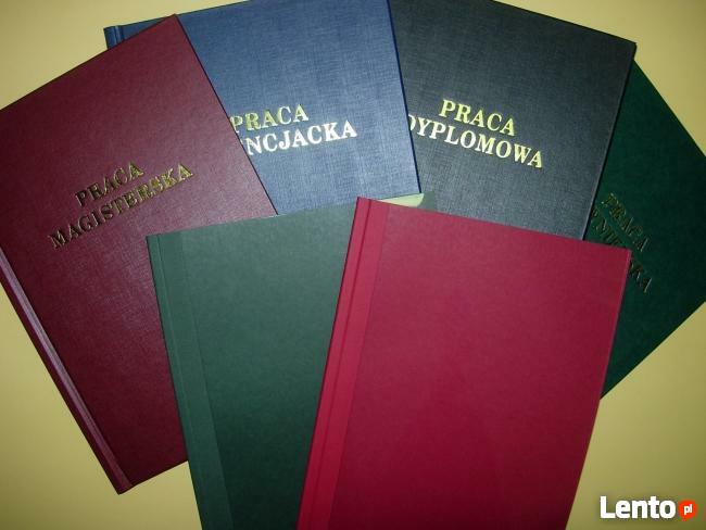 Oprawa prac dypl., druk prac - duży wybór okładek - czas