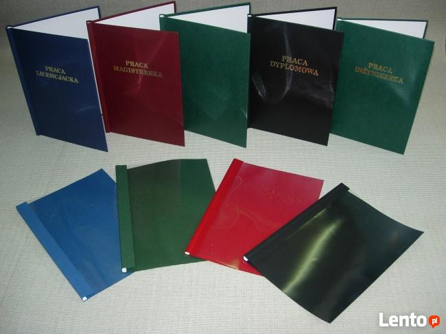 Oprawa prac dypl., druk prac - duży wybór okładek - czas