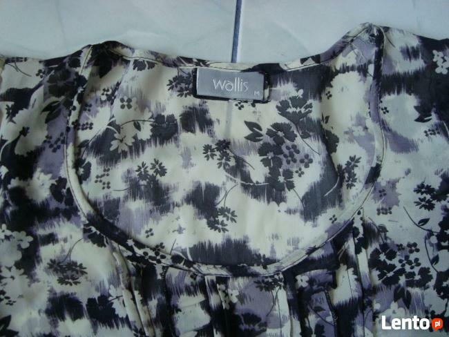 Tunika-bluzka w czarno-białe kwiatki