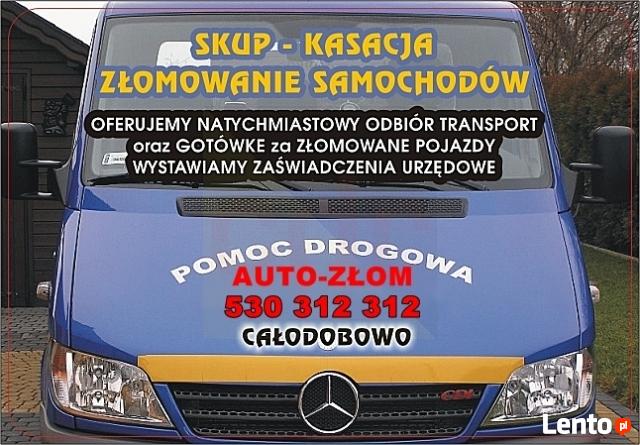 AUTO ZŁOM TEL.501-525-515 KASACJA ZŁOMOWANIE CAŁODOBOW