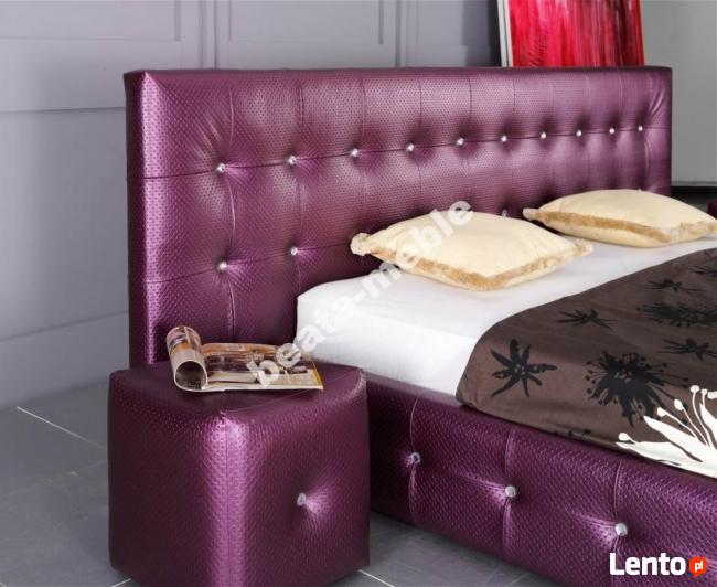 Pikowana ROMA II + 2 pufki + materac i stelaż. Producent !!