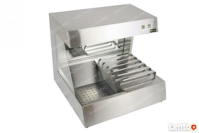 Witryna grzewcza ekspozycyjna do frytek INOX