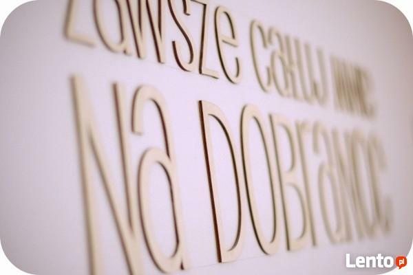 Modne sentencje dekoracje 3d ze sklejki