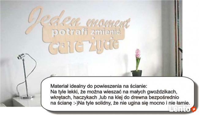 Modne sentencje dekoracje 3d ze sklejki