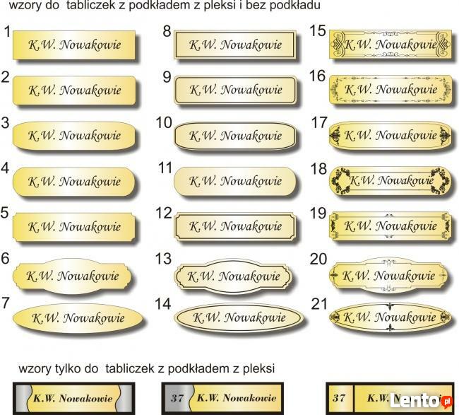 Tabliczki grawerowane NA DRZWI