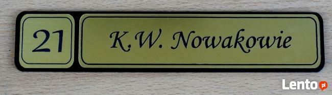 Tabliczki grawerowane NA DRZWI