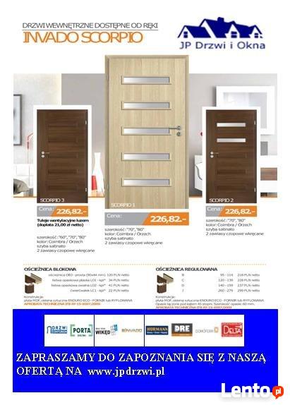 Drzwi wewnętrzne zewnętrzne okna