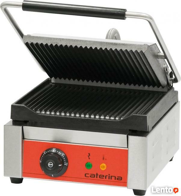 Grill kontaktowy ryflowany z powłoką nieprzywierającą