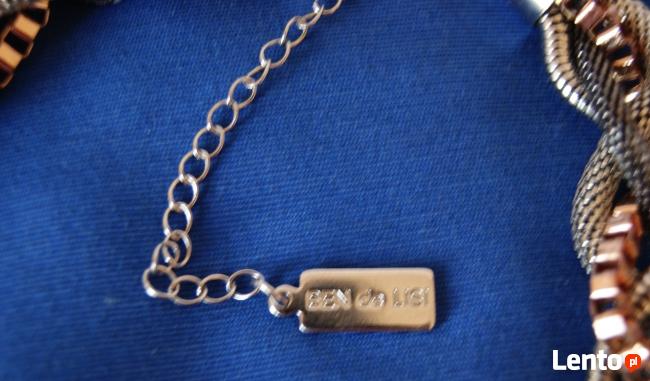 naszyjnik stylowy splot 3 kolorów