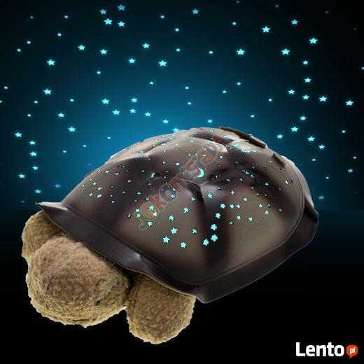 Lampka Nocna dla dzieci Projektor Gwiazd Żółw