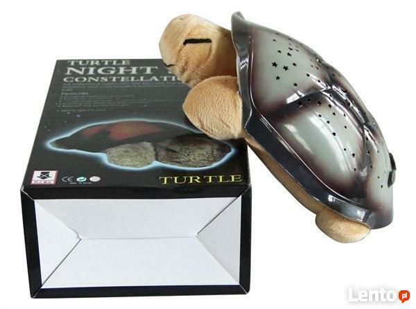 Lampka Nocna dla dzieci Projektor Gwiazd Żółw