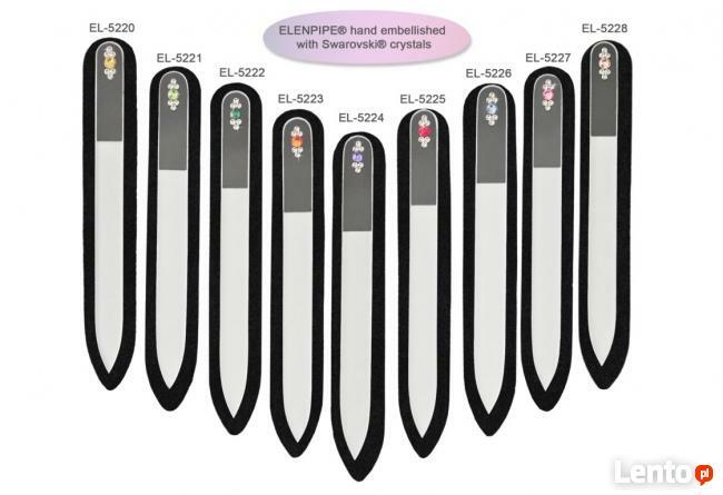 Kryształowy szklany pilnik do paznokci „LIGHT” zdobiony krys