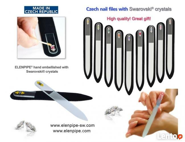 Kryształowy szklany pilnik do paznokci „LIGHT” zdobiony krys