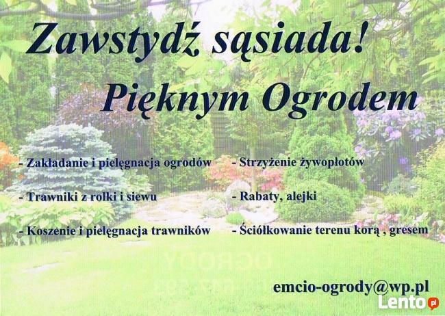 Usługi ogrodnicze, trawniki, koszenie, cięcie żywopłotów