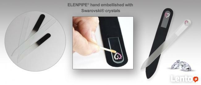 Pilnik szklany kryształowy do paznokci z kryształami Swarovs