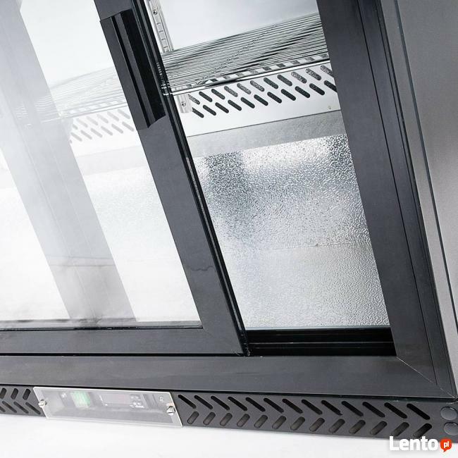 Chłodziarka do butelek z drzwiami suwanymi niska 202L