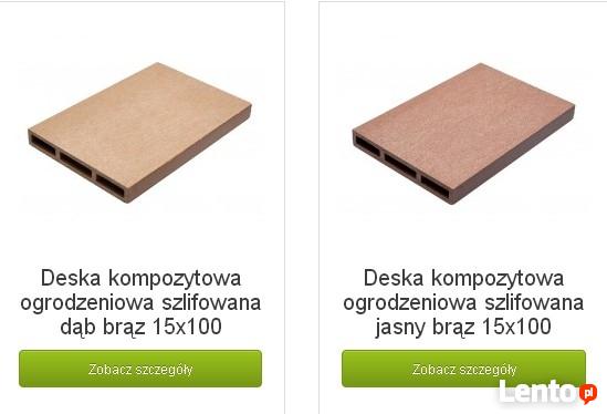 Deska kompozytowa ogrodzeniowa szlifowana antracyt 15x100mm