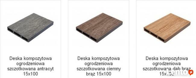 Deska kompozytowa ogrodzeniowa szlifowana antracyt 15x100mm